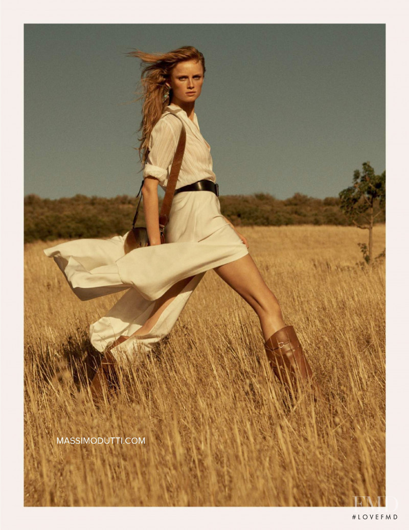 Rianne Van Rompaey featured in  the Massimo Dutti advertisement for Spring/Summer 2019