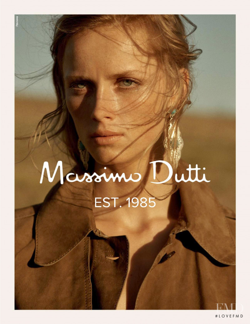 Rianne Van Rompaey featured in  the Massimo Dutti advertisement for Spring/Summer 2019