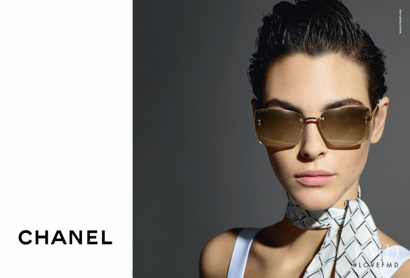 Vittoria Ceretti featured in  the Chanel Eyewear advertisement for Spring/Summer 2019