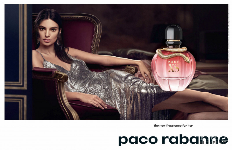 Emily Ratajkowski featured in  the Paco Rabanne Pure XS Fragrance advertisement for Spring/Summer 2019