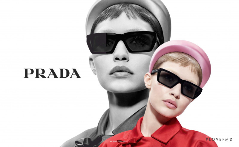 Gigi Hadid featured in  the Prada Eyewear advertisement for Spring/Summer 2019