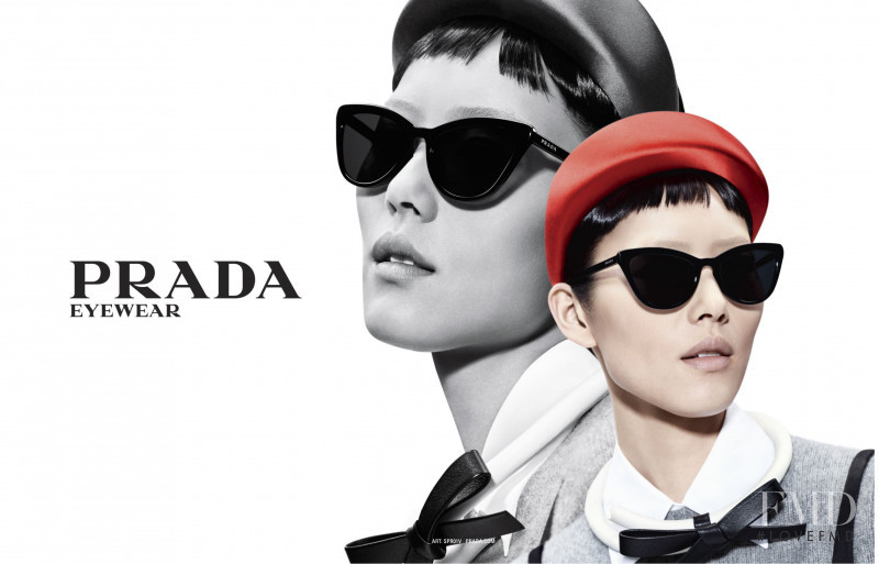 Liu Wen featured in  the Prada Eyewear advertisement for Spring/Summer 2019