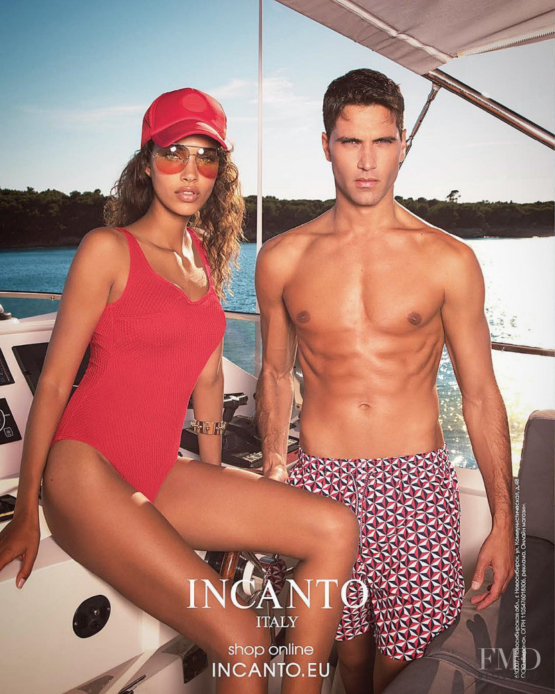 Jessica Strother featured in  the Incanto advertisement for Spring/Summer 2019