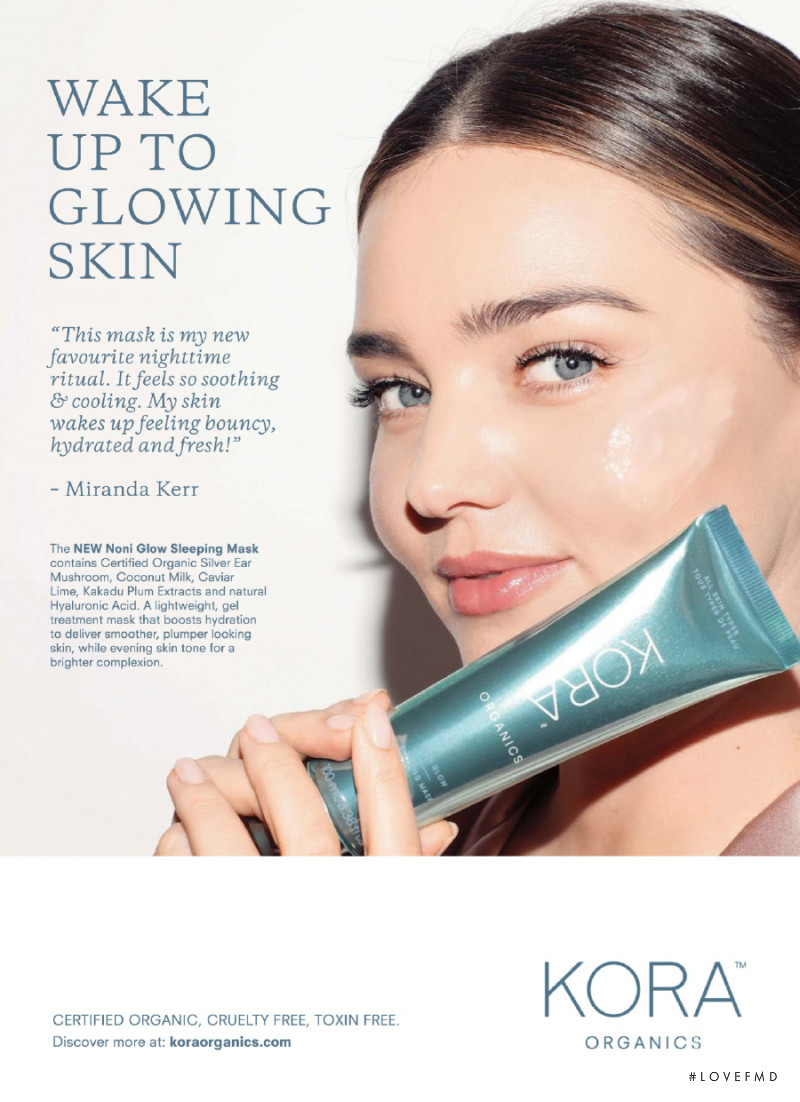 Miranda Kerr featured in  the Kora Organics Noni Lip Treatment advertisement for Spring/Summer 2019