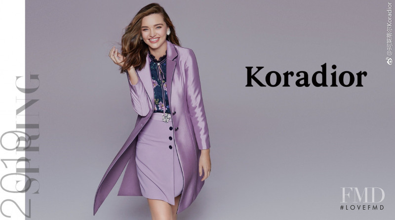 Miranda Kerr featured in  the Koradior advertisement for Spring 2019