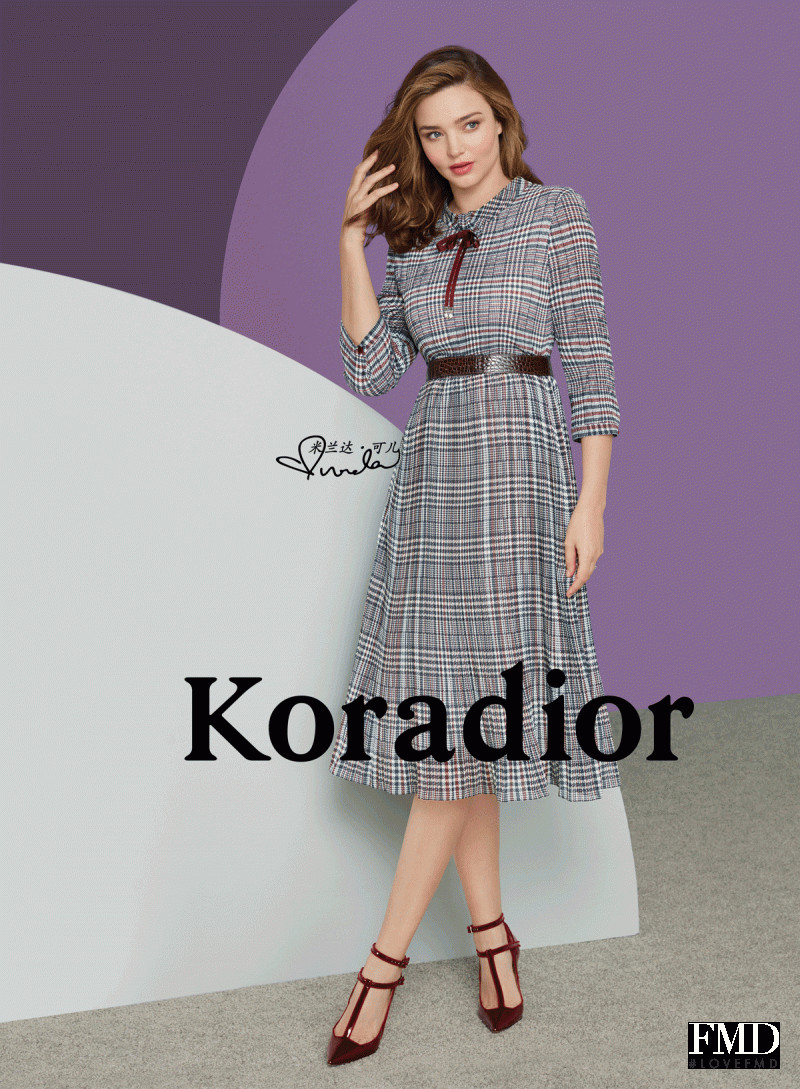 Miranda Kerr featured in  the Koradior advertisement for Winter 2018