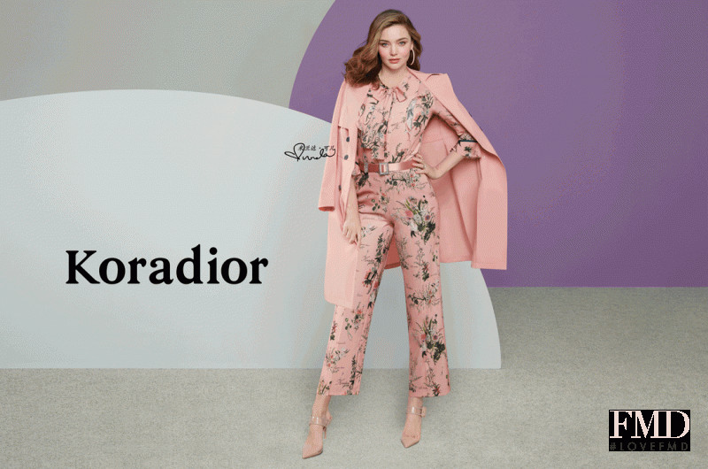 Miranda Kerr featured in  the Koradior advertisement for Winter 2018