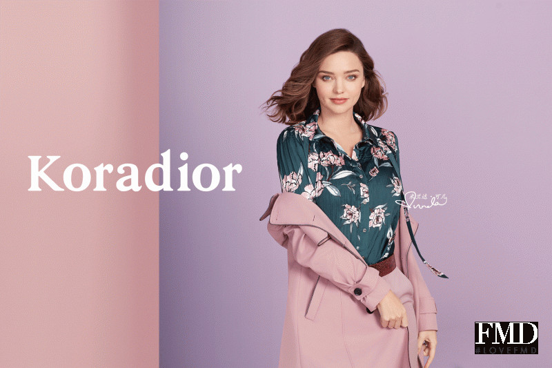 Miranda Kerr featured in  the Koradior advertisement for Spring 2018