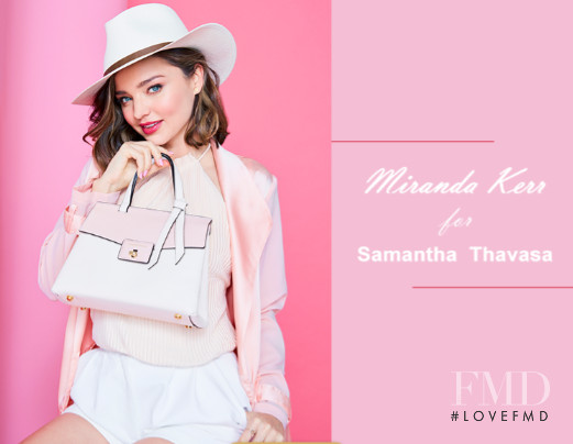 Miranda Kerr featured in  the Samantha Thavasa PINK Stage advertisement for Spring/Summer 2017