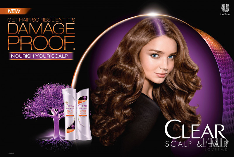 Miranda Kerr featured in  the Clear Haircare advertisement for Autumn/Winter 2013