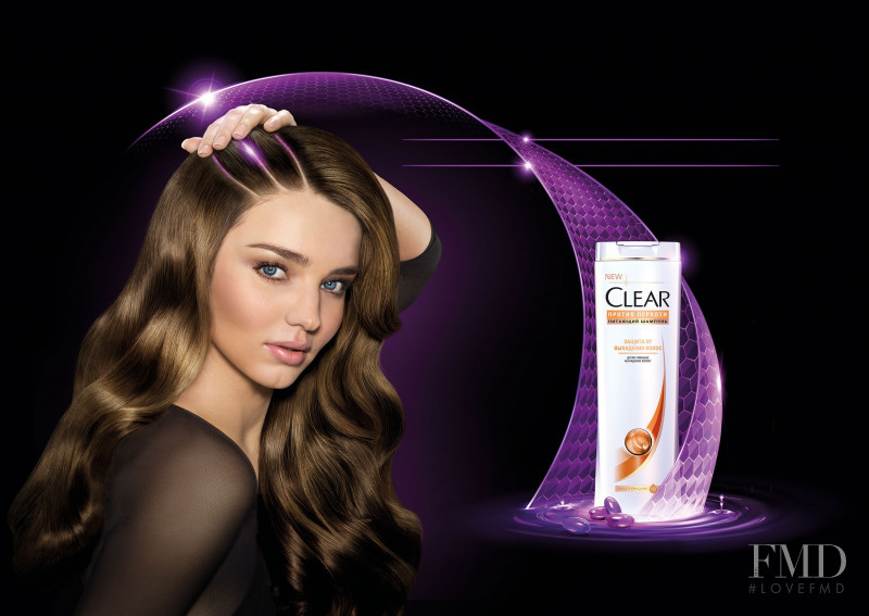 Miranda Kerr featured in  the Clear Haircare advertisement for Autumn/Winter 2013