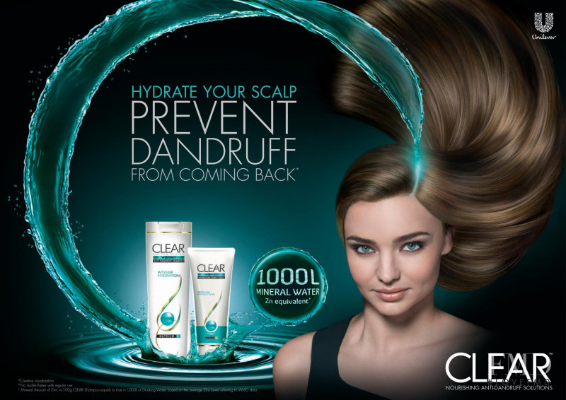 Miranda Kerr featured in  the Clear Haircare advertisement for Autumn/Winter 2013