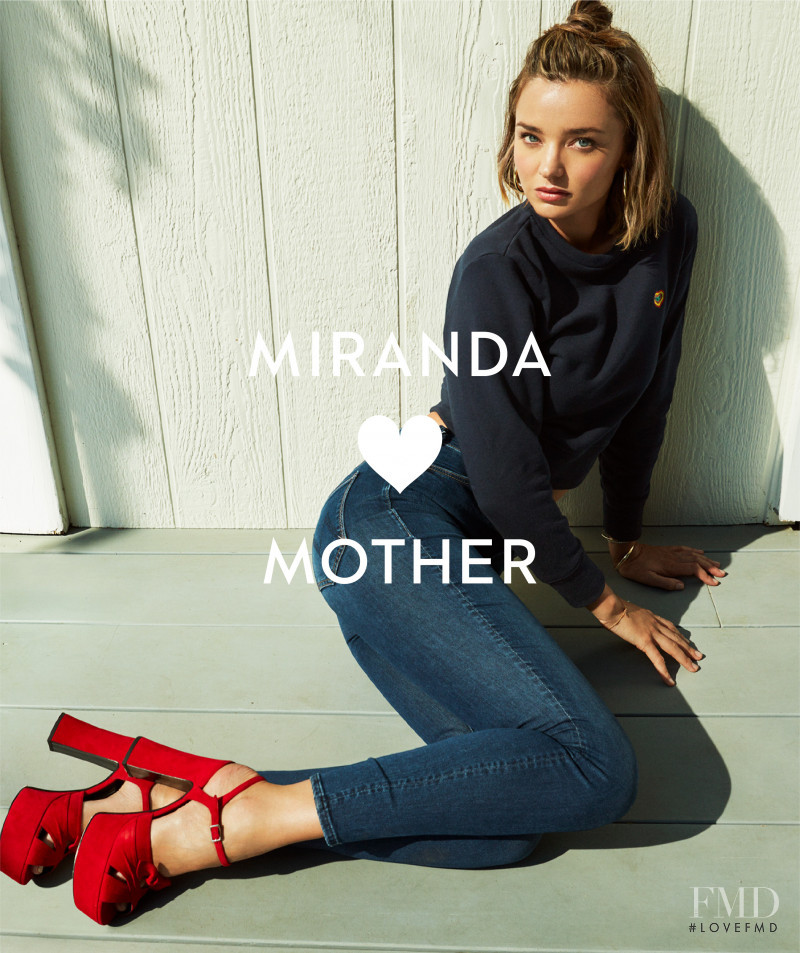 Miranda Kerr featured in  the Mother Denim advertisement for Spring 2017