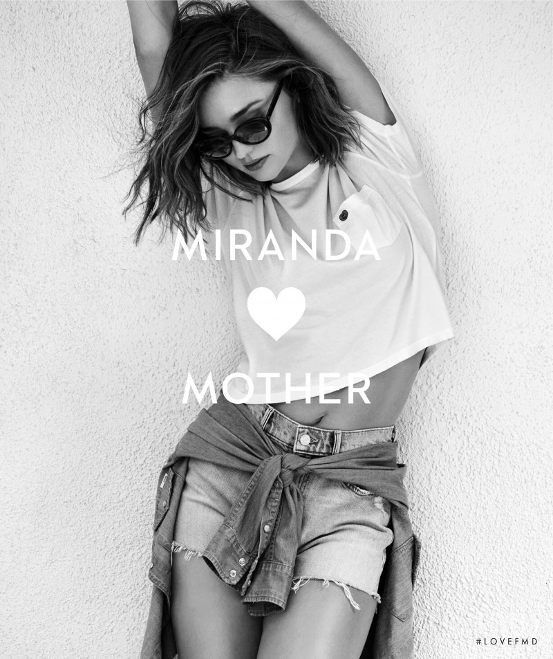 Miranda Kerr featured in  the Mother Denim advertisement for Spring 2017