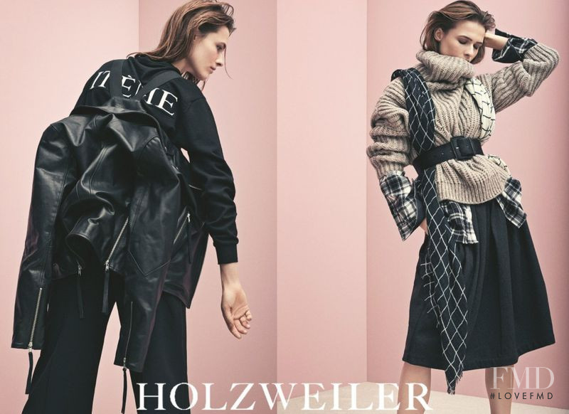 Emma  Oak featured in  the Holzweiler Holzweiler F/W 15 advertisement for Autumn/Winter 2015