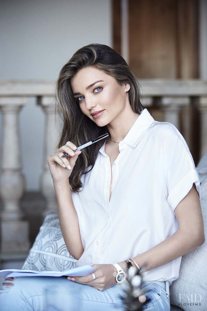 Miranda Kerr featured in  the Swarovski ACTIVITY TRACKING JEWELLERY advertisement for Spring/Summer 2016