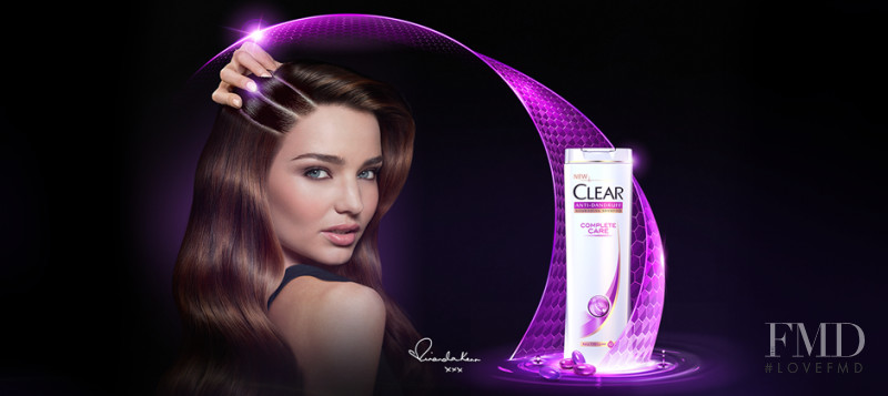 Miranda Kerr featured in  the Clear Haircare advertisement for Spring/Summer 2015