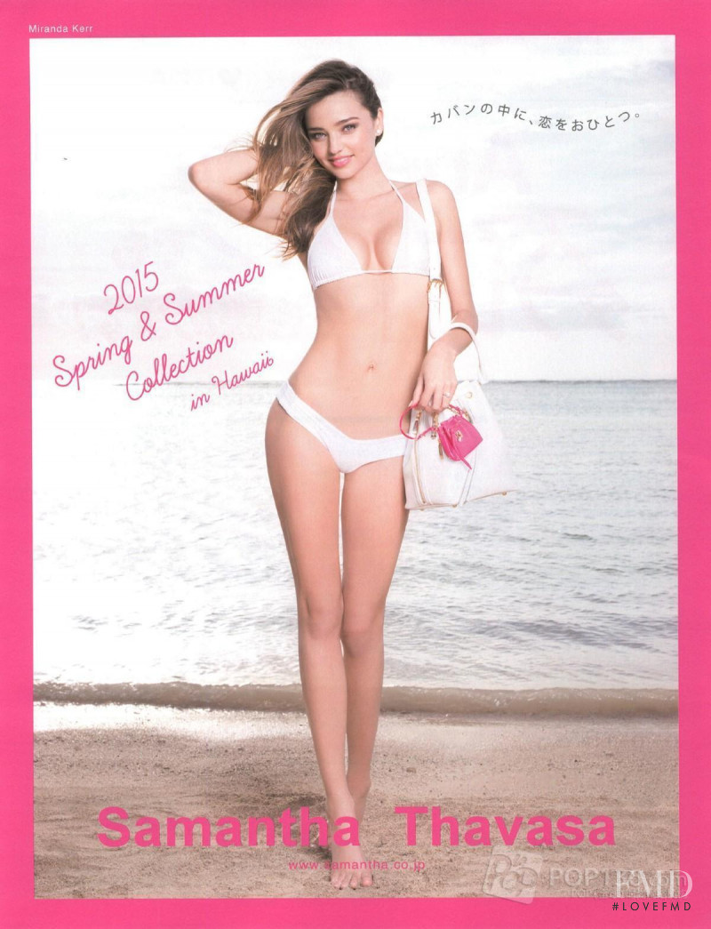 Miranda Kerr featured in  the Samantha Thavasa Happy Wedding in Hawaii advertisement for Spring/Summer 2015