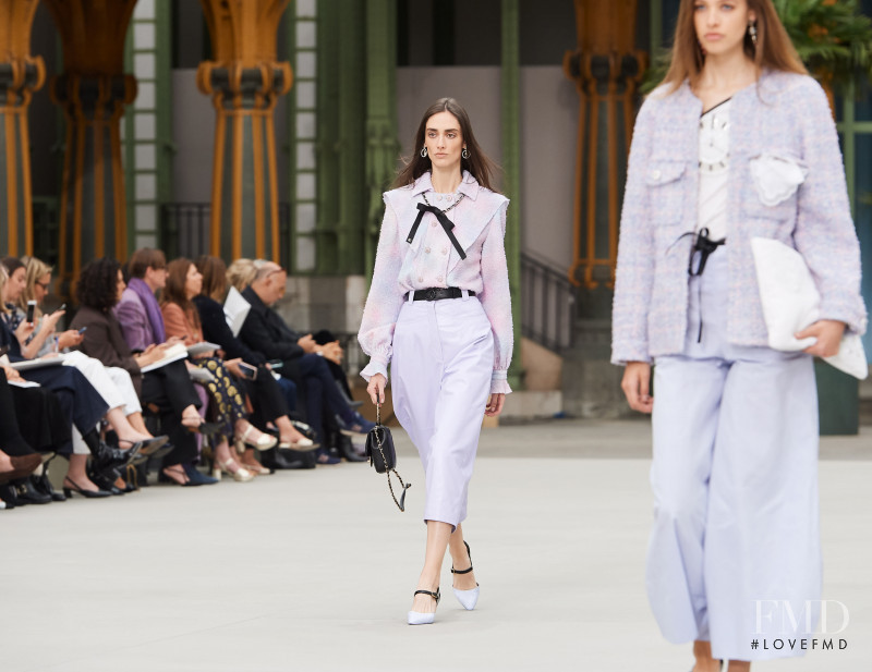 Amanda Googe featured in  the Chanel fashion show for Cruise 2020