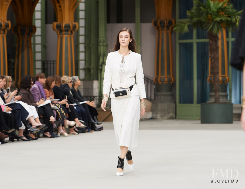 Greta Varlese featured in  the Chanel fashion show for Cruise 2020