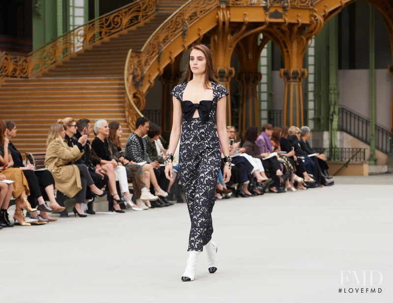 Romy Schönberger featured in  the Chanel fashion show for Cruise 2020