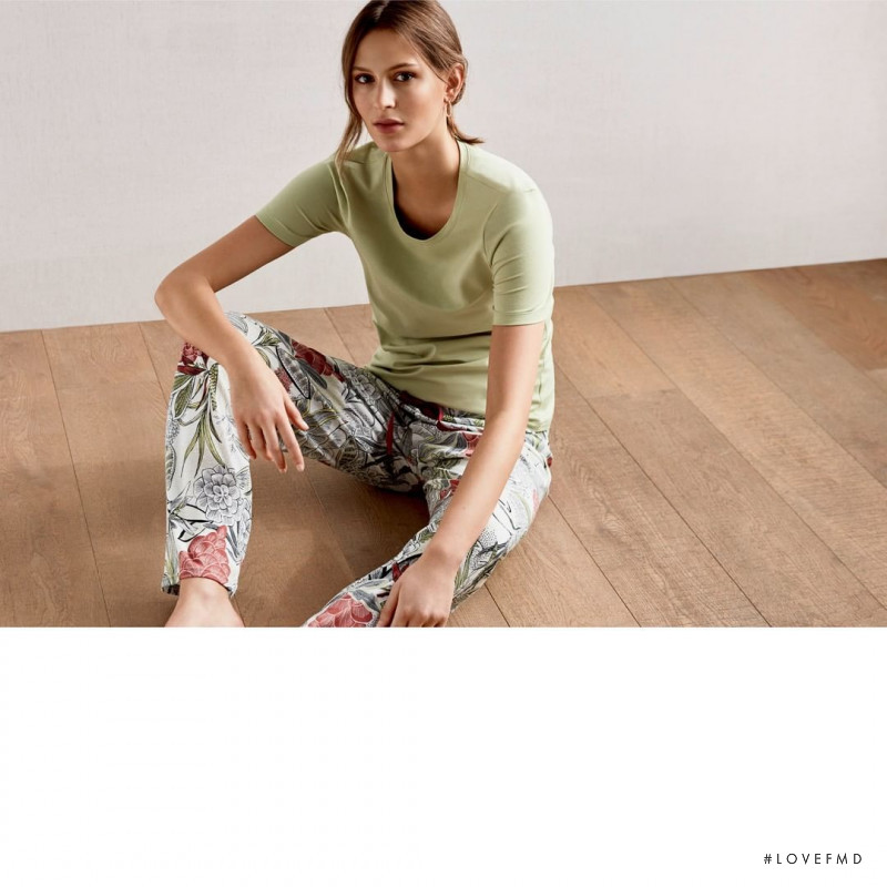 Jeanne Cadieu featured in  the Calida Switzerland catalogue for Spring/Summer 2019