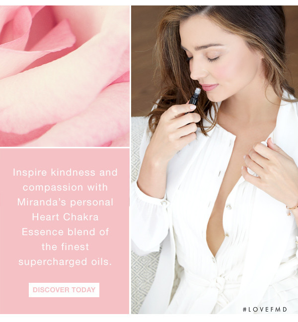 Miranda Kerr featured in  the Kora Organics advertisement for Autumn/Winter 2015