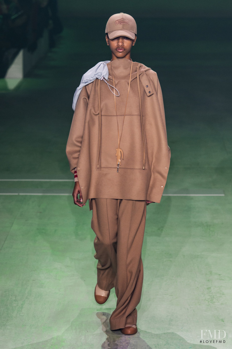 Naomi Chin Wing featured in  the Lacoste fashion show for Autumn/Winter 2019