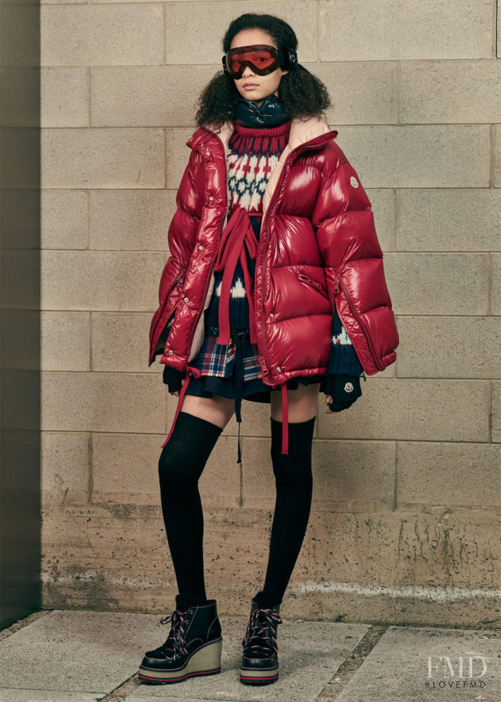 Noemie Abigail featured in  the Moncler lookbook for Autumn/Winter 2017