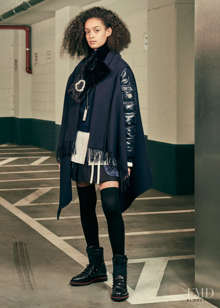 Noemie Abigail featured in  the Moncler lookbook for Autumn/Winter 2017