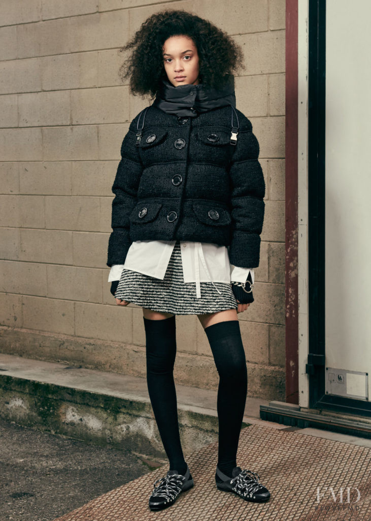 Noemie Abigail featured in  the Moncler lookbook for Autumn/Winter 2017