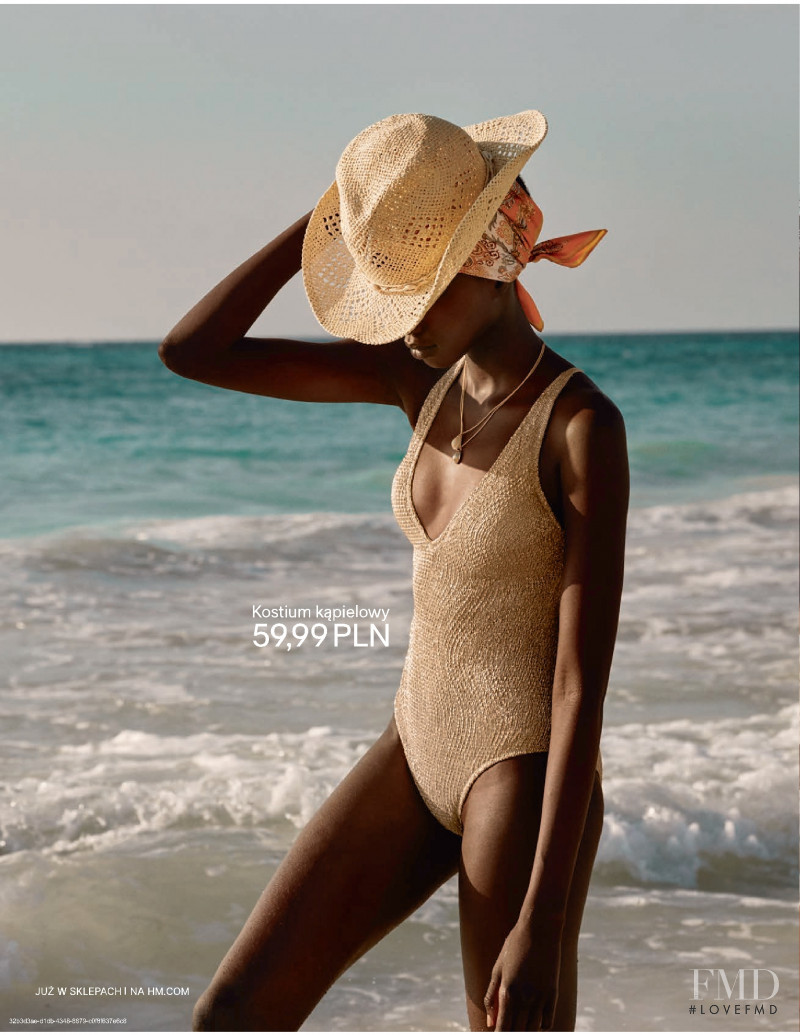 Anok Yai featured in  the H&M advertisement for Summer 2019