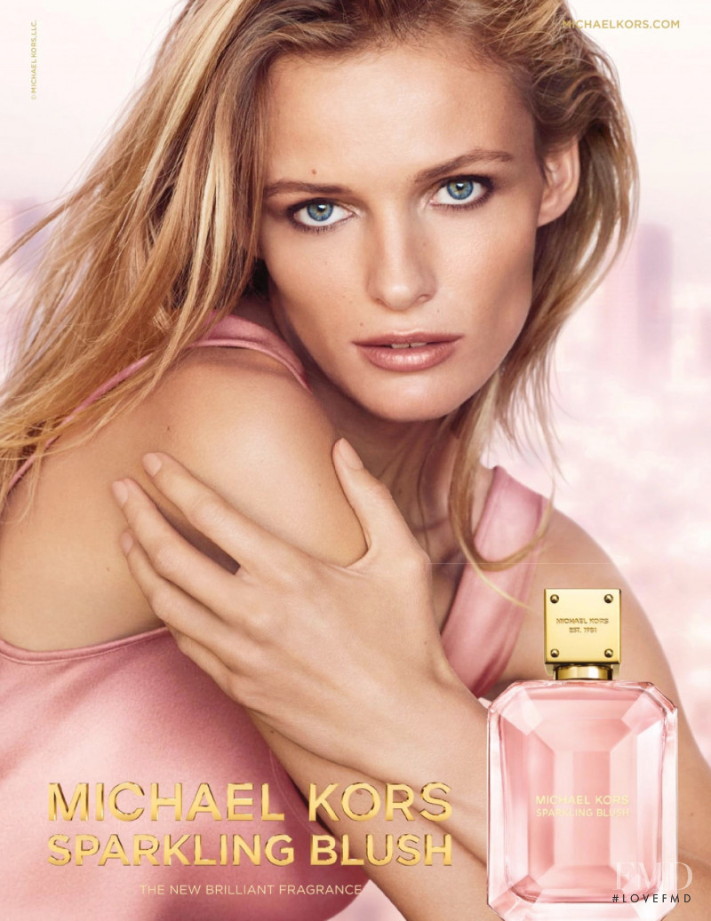 Edita Vilkeviciute featured in  the Michael Kors Beauty Sparkling Blush Fragrance advertisement for Summer 2018