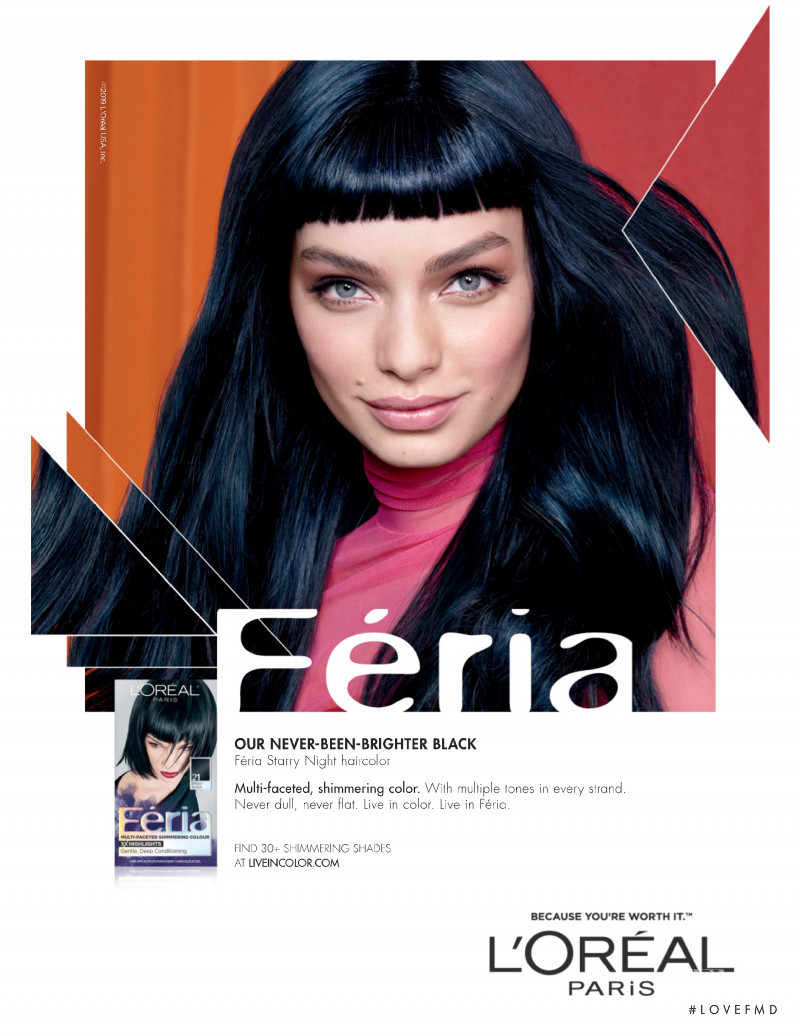 Luma Grothe featured in  the L\'Oreal Paris Feria advertisement for Spring/Summer 2019