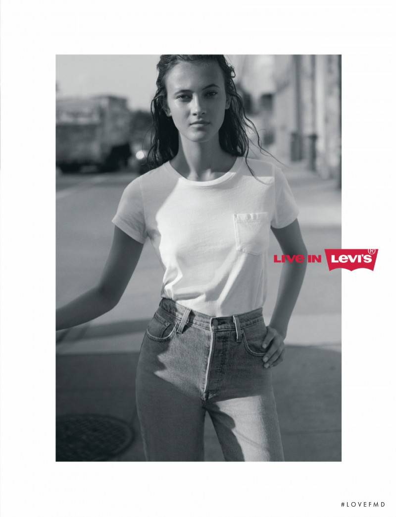 Greta Varlese featured in  the Levi’s advertisement for Spring/Summer 2019