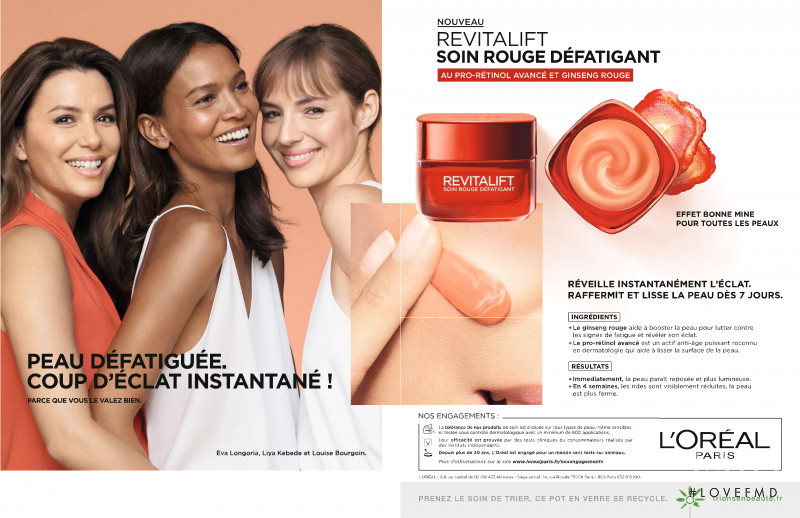 Liya Kebede featured in  the L\'Oreal Paris Revitalift advertisement for Spring/Summer 2019