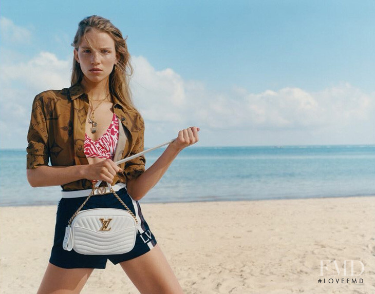 Rebecca Leigh Longendyke featured in  the Louis Vuitton The New Tambour Horizon advertisement for Summer 2019