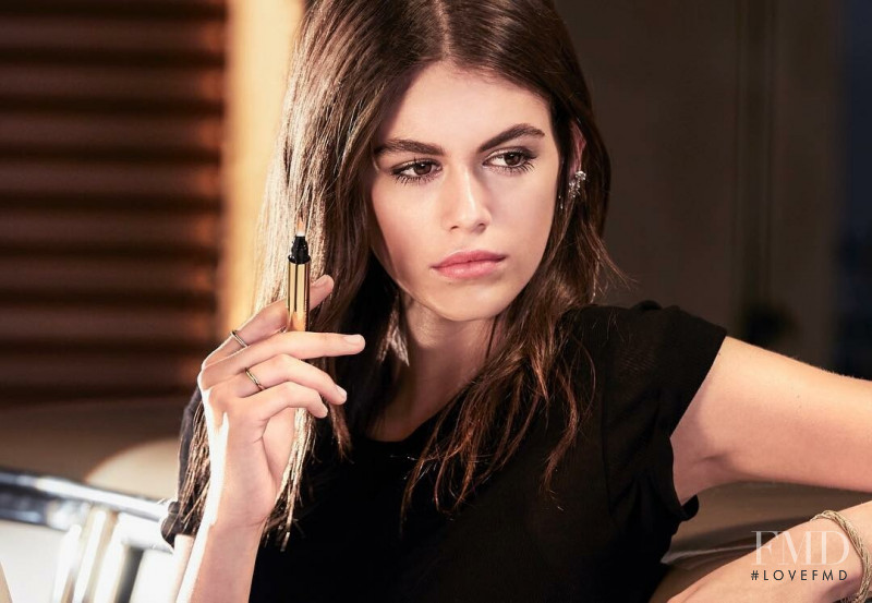 Kaia Gerber featured in  the YSL Beauty advertisement for Spring/Summer 2019