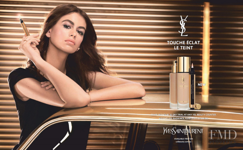 Kaia Gerber featured in  the YSL Beauty advertisement for Spring/Summer 2019