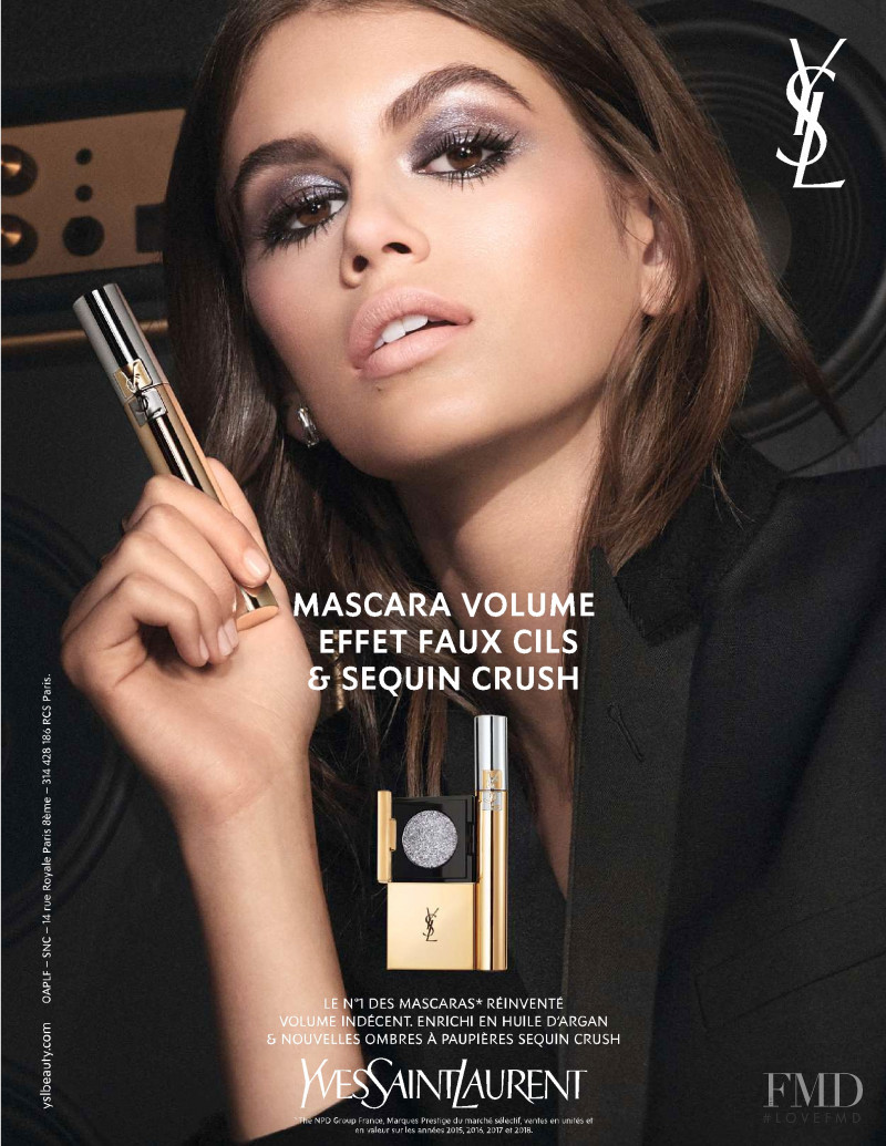 Kaia Gerber featured in  the YSL Beauty advertisement for Spring/Summer 2019