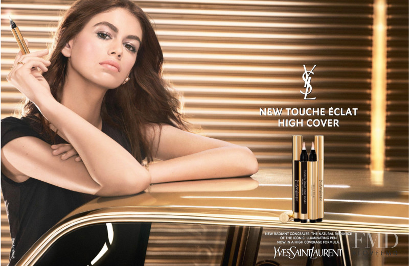 Kaia Gerber featured in  the YSL Beauty advertisement for Spring/Summer 2019