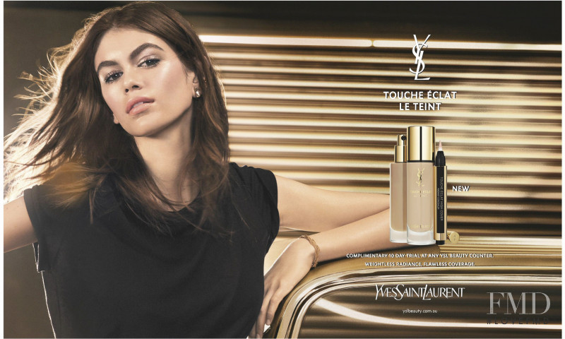 Kaia Gerber featured in  the YSL Beauty advertisement for Spring/Summer 2019