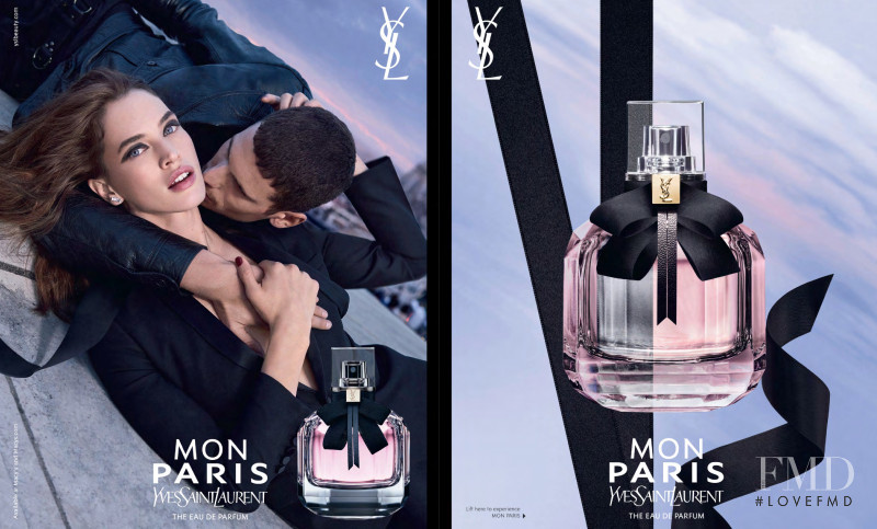Crista Cober featured in  the YSL Fragrance Mon Paris The Eau De Parfum advertisement for Spring/Summer 2018