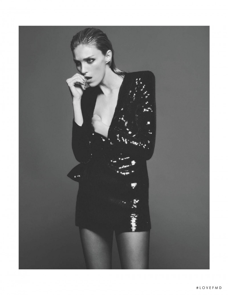 Anja Rubik featured in  the Saint Laurent advertisement for Fall 2019