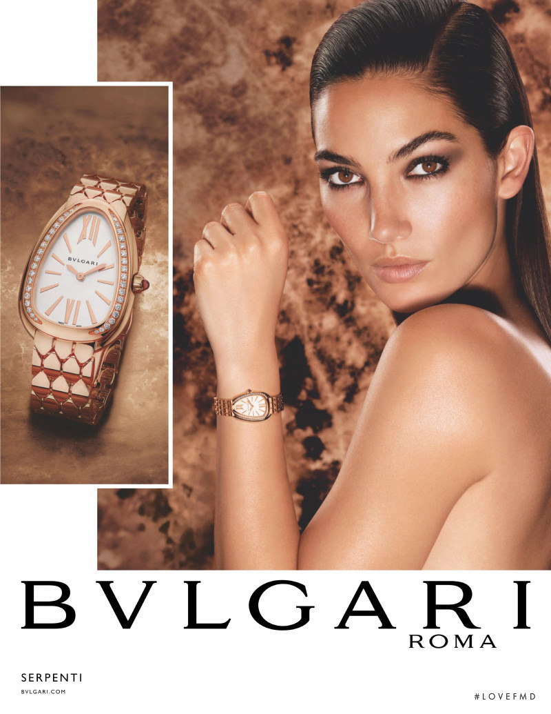 Lily Aldridge featured in  the Bulgari advertisement for Autumn/Winter 2019