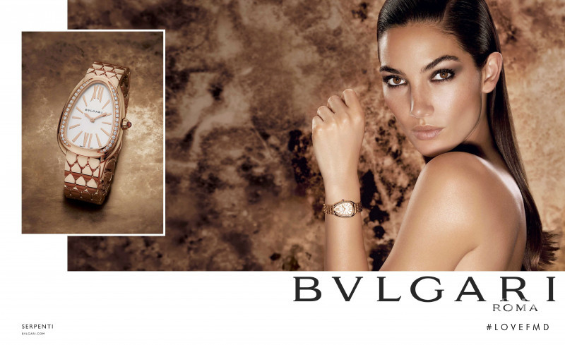 Lily Aldridge featured in  the Bulgari advertisement for Autumn/Winter 2019