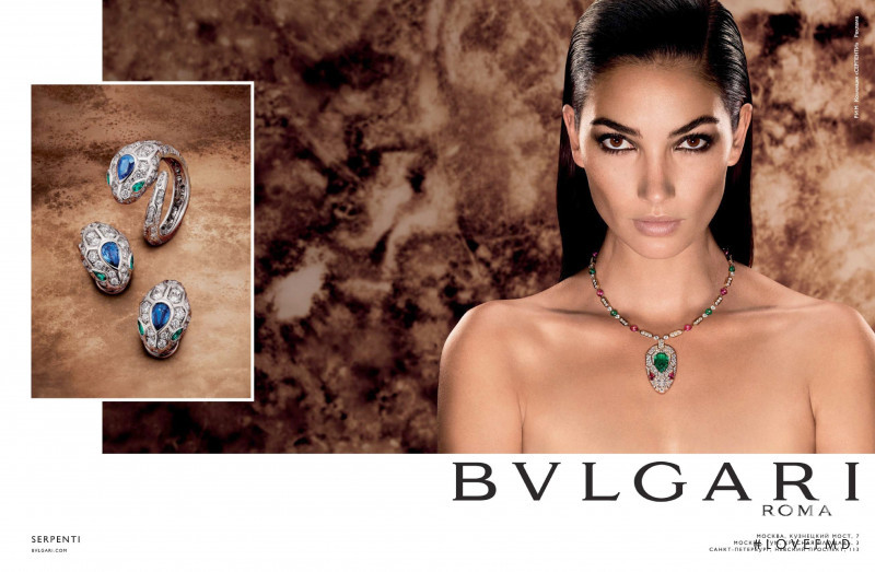 Lily Aldridge featured in  the Bulgari advertisement for Autumn/Winter 2019