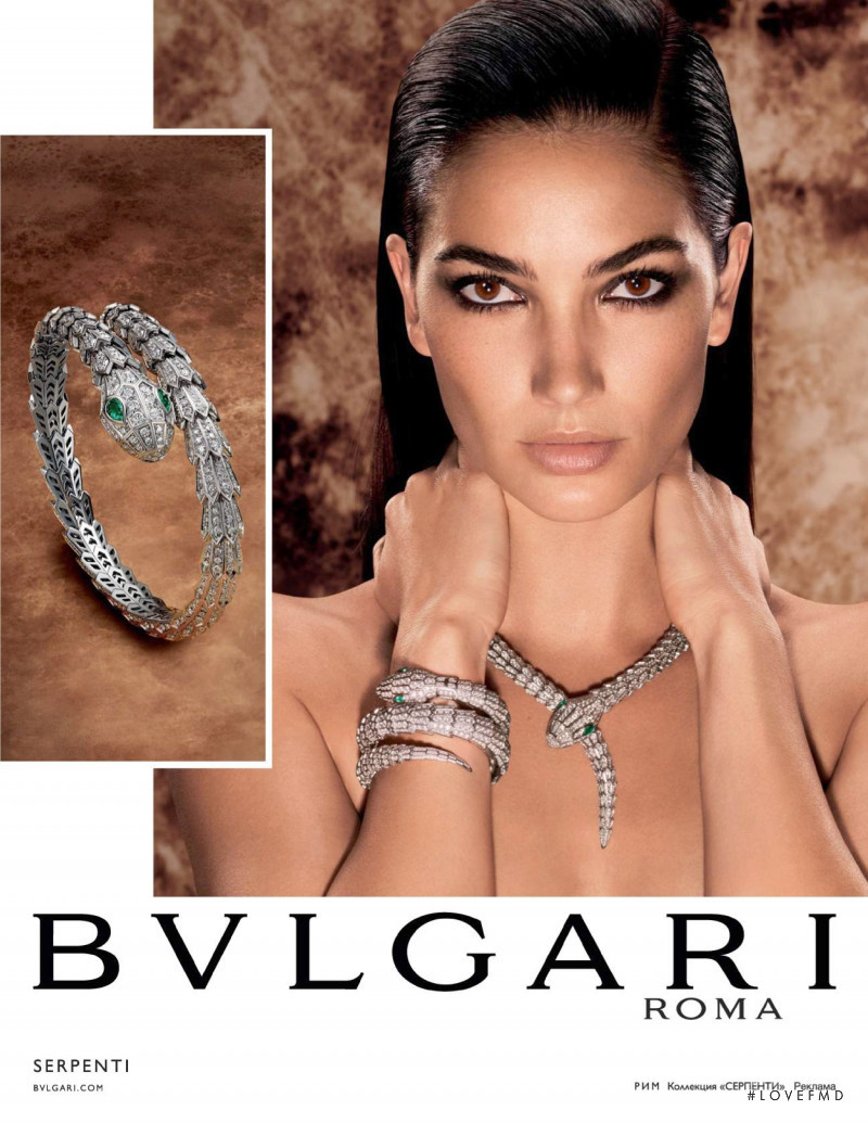 Lily Aldridge featured in  the Bulgari advertisement for Autumn/Winter 2019