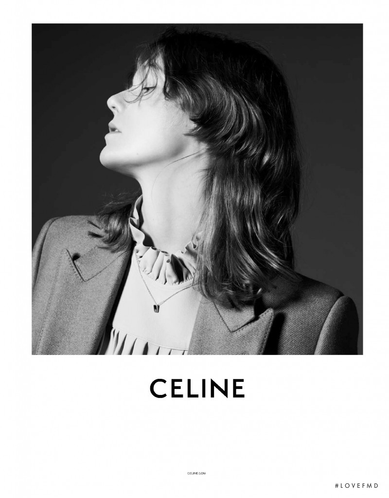 Marland Backus featured in  the Celine advertisement for Autumn/Winter 2019