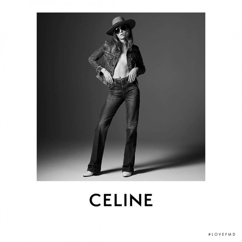 Fran Summers featured in  the Celine advertisement for Autumn/Winter 2019